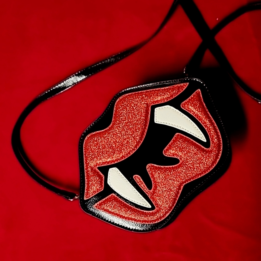 Vampire Glitter Lips Mini Purse
